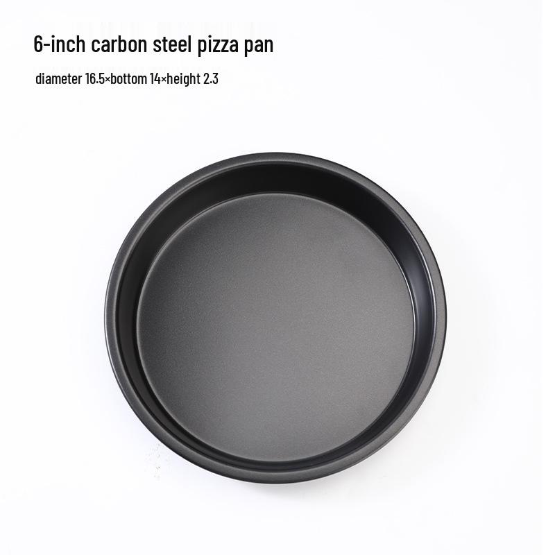 Non-Stick Black Pizza Pan with Wide Edge - Available In 6", 7", 8", 10" - Perfect for Baking.