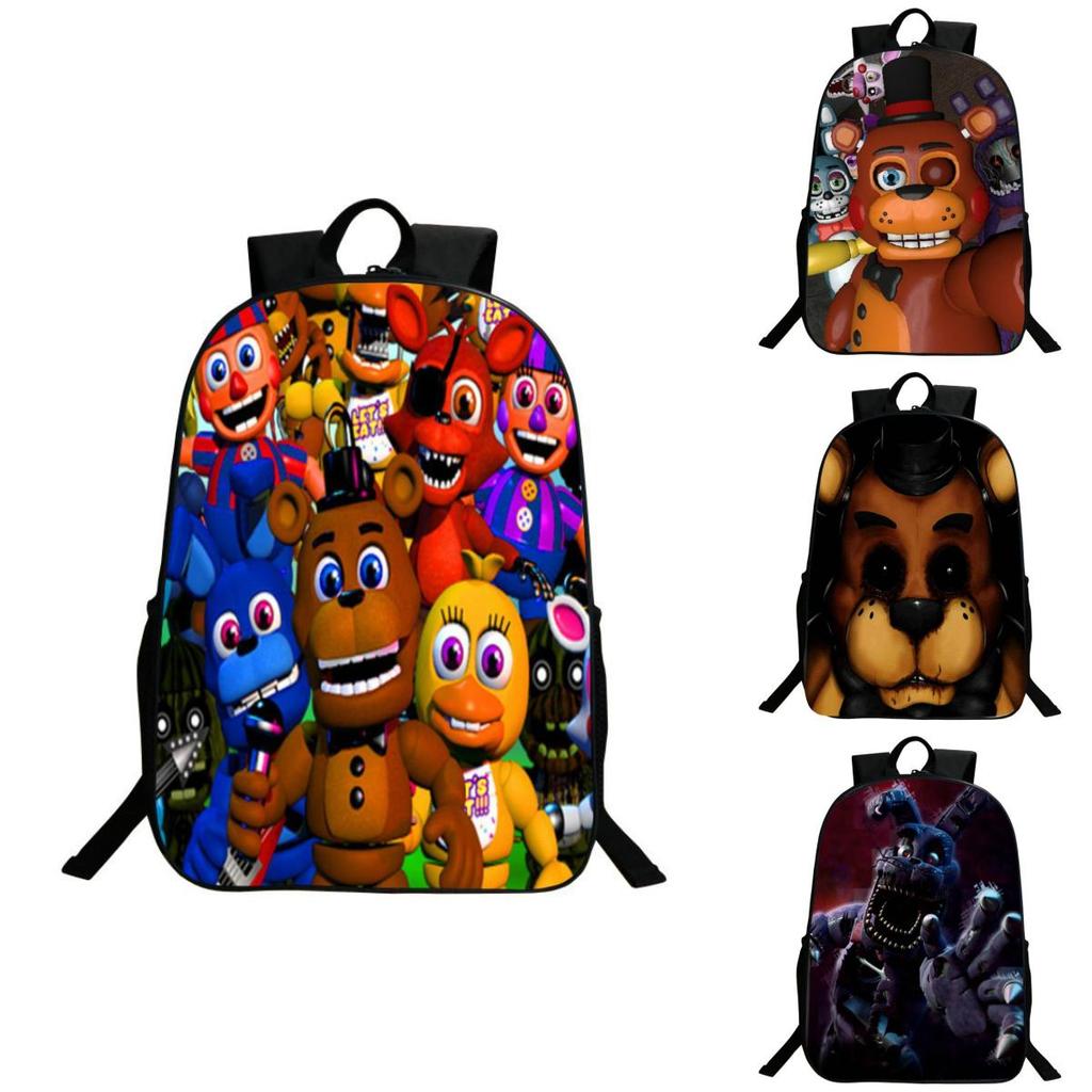 Vibrant Five Nights At Freddy's Backpack With Anime Pattern For Kids And Students