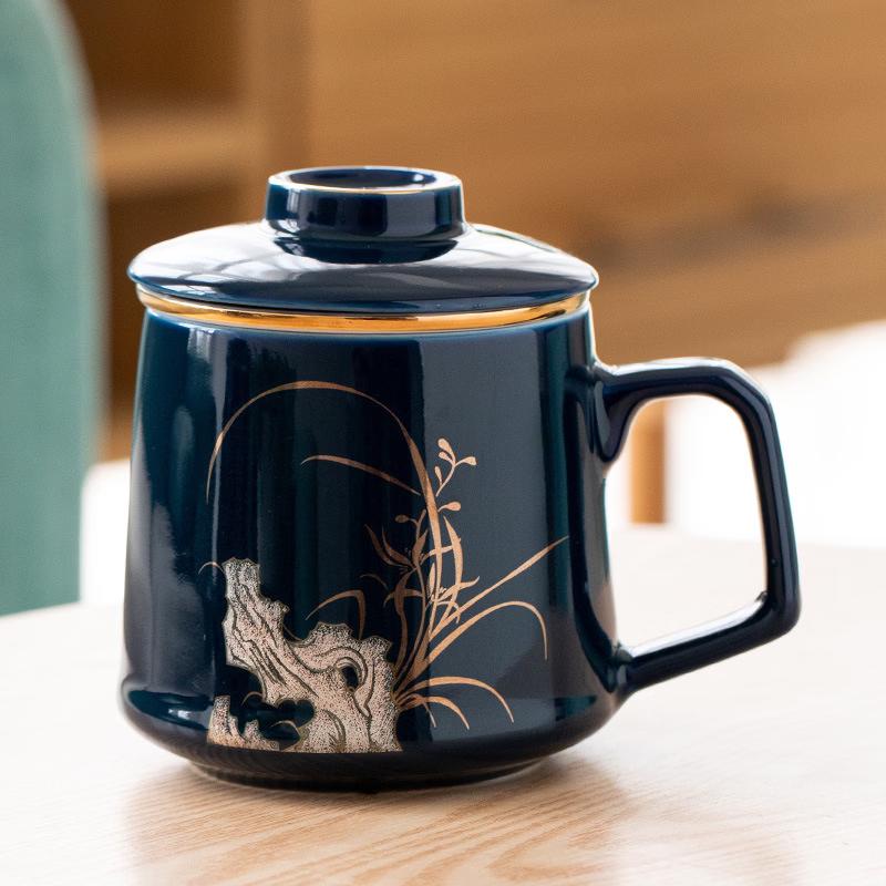 Jilan Ceramic Tea Infuser Mug with Lid