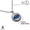 Dalia MYSTIC JEWELS – Blue Glass Eye and Sterling Silver Evil Eye Necklace – Round Turquoise Eye