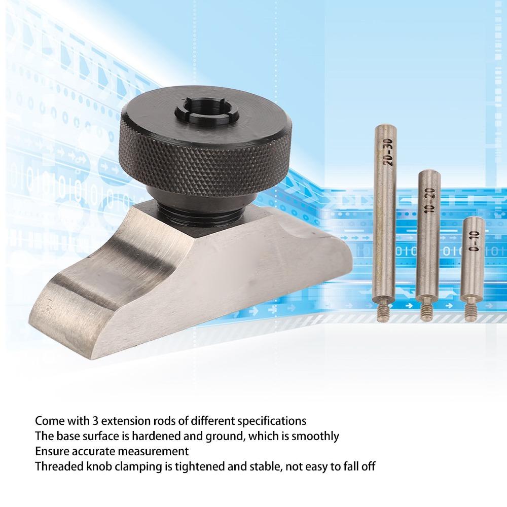 Stable Clamping Depth Dial Indicator Base Threaded Knob Depth Gauge Holder  For Replacement