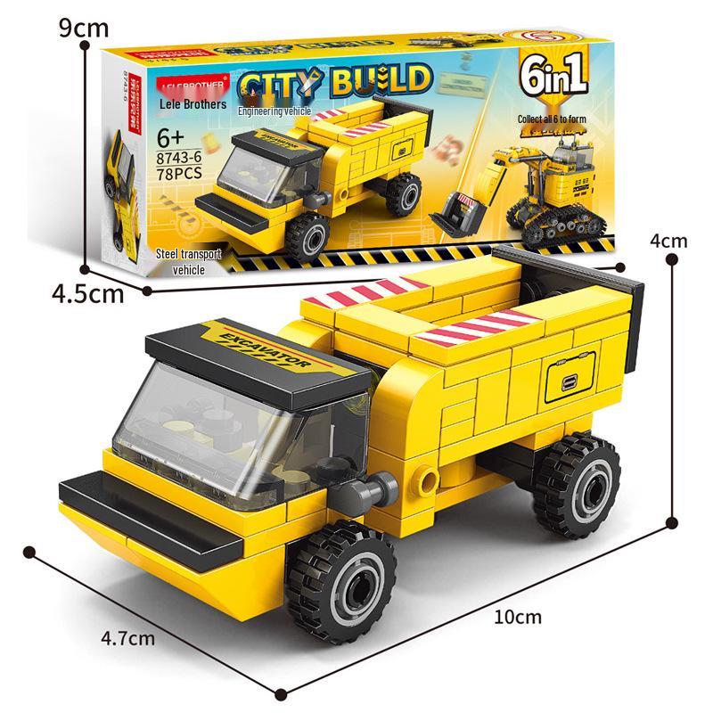 Compatible Engineering Firefighting Robot Car Model - Educational Assembly Toy with Building Blocks