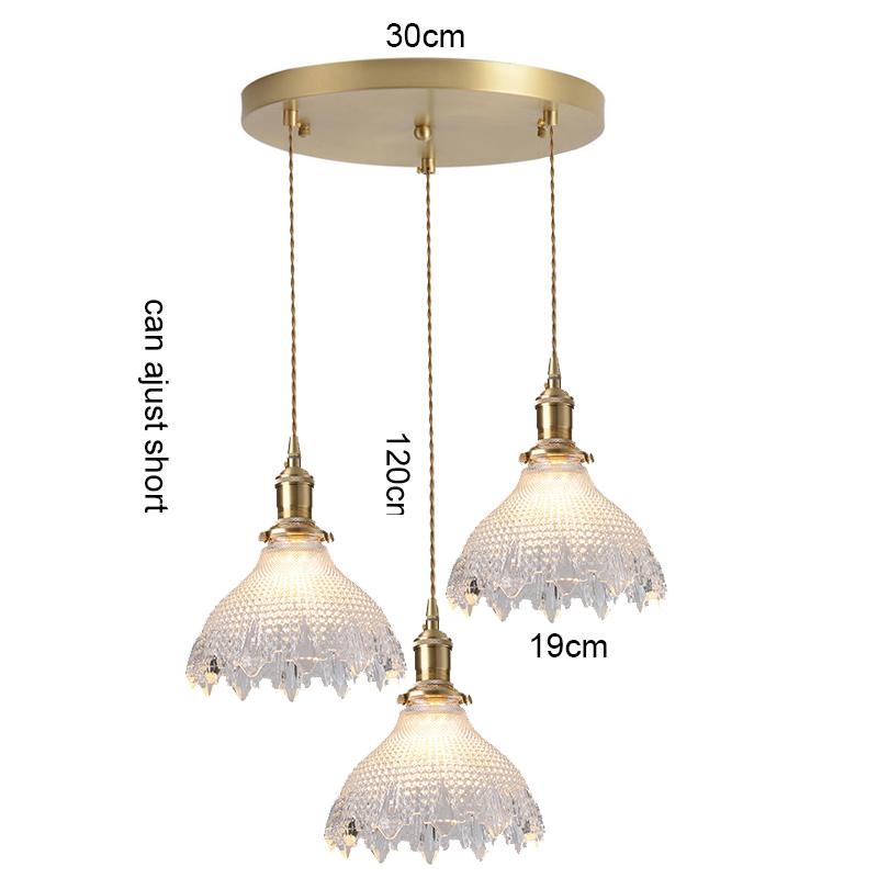 Ceiling Luminaire LED Pendant Lamp Home Decor Living Room Bedroom Kitchen Copper Glass Hanging Light Fixtures Chandelier Ceiling