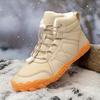 2026 Men's Mid-top Fleece-lined Non-slip Winter Shoes - Warm, Wear-resistant, Snowproof, Large Size