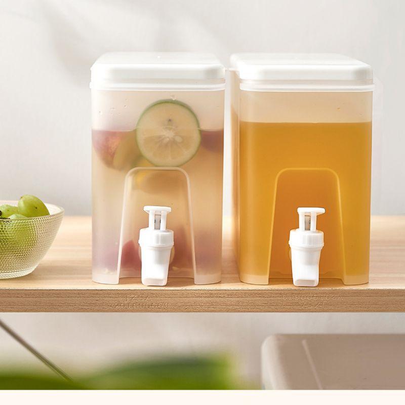Andy Water Pitcher Jug With Faucet Lemon Juice Kitchen Drinkware Kettle Pot Cold Water Bottle