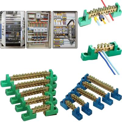 Row Zero Ground Copper Terminal Blocks Copper Bar Connection Terminal Distribution Box Connection Copper Screw Terminal Block