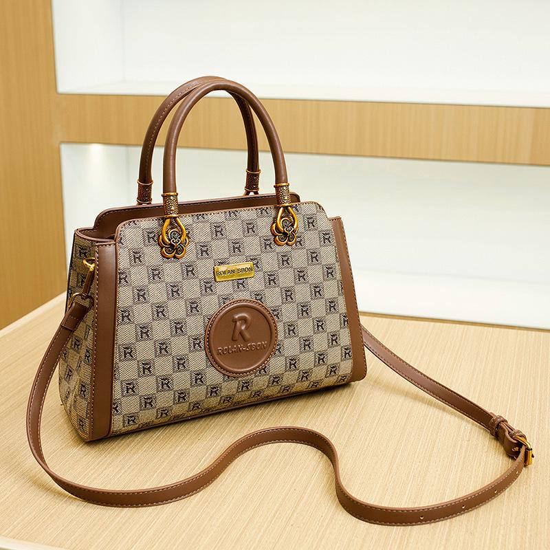 All match Crossbody Bag Atmospheric Large Bag Simple Handbag Trendy One Shoulder Spring and Summer Bag Women's Bag Mother's New Style