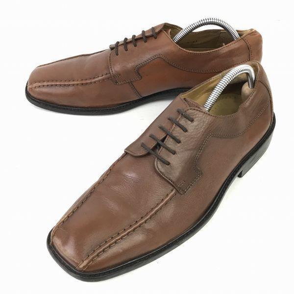 

BORELLI High-End All Leather Swirl Moccasin 43 27.5 Brown Dress Shoes Business(USED)