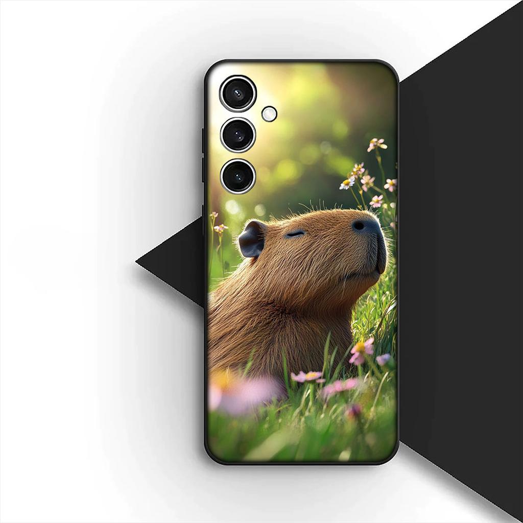Lovely Capybara Silicone Cover for Samsung Galaxy A36 A55 A26 A05 A06 A14 A50 A51 A53 A54 A12 A13 A23 A35 Coque Phone Case