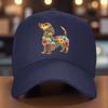 Floral Dachshund Dog Graphic Baseball Cap Unisex Cotton Adjustable Casual Trucker Hat