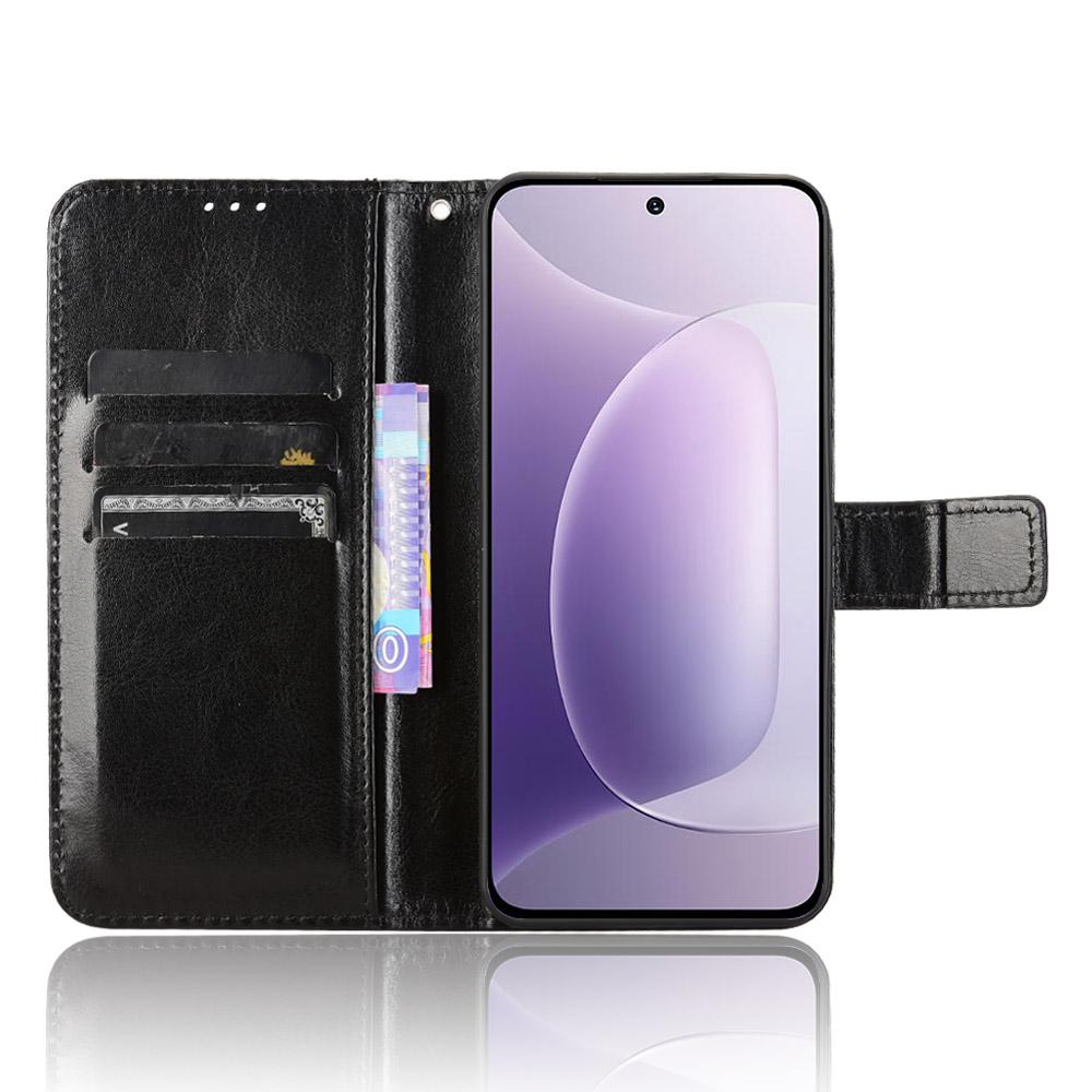 

For Honor 300 Case Crazy Horse Texture PU Leather Phone Wallet Cover Brown