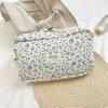 Large Capacity Blue Begonia Cosmetic Bag Travel Toiletry Organizer Makeup Pouch for Women Travel Essentials Storage Bags