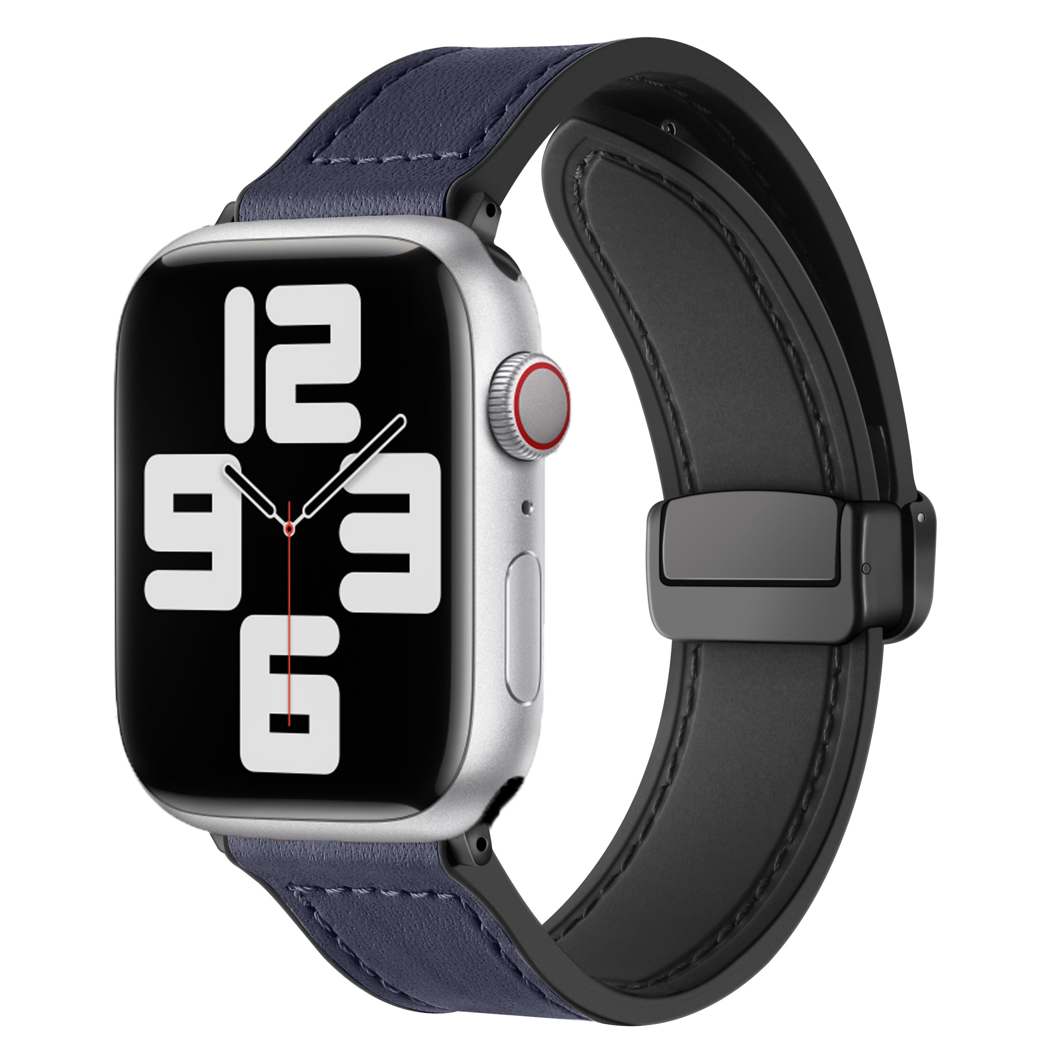 

Силиконовый+кожаный ремешок для Apple Watch Band 49 мм 44 мм 45 мм 42 мм 40 мм 41 мм 38 мм Аксессуары Браслет для iWatch Ultra Series 9 8 7 SE 6 5 4 42/44/45/49mm