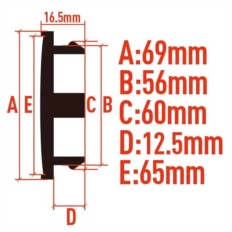 4KS/lot 69MM Bez loga Středové krytky kol ČERNÉ STŘÍBRNÉ Kryt náboje kola Stylový Odolný Náhradní Prachový kryt