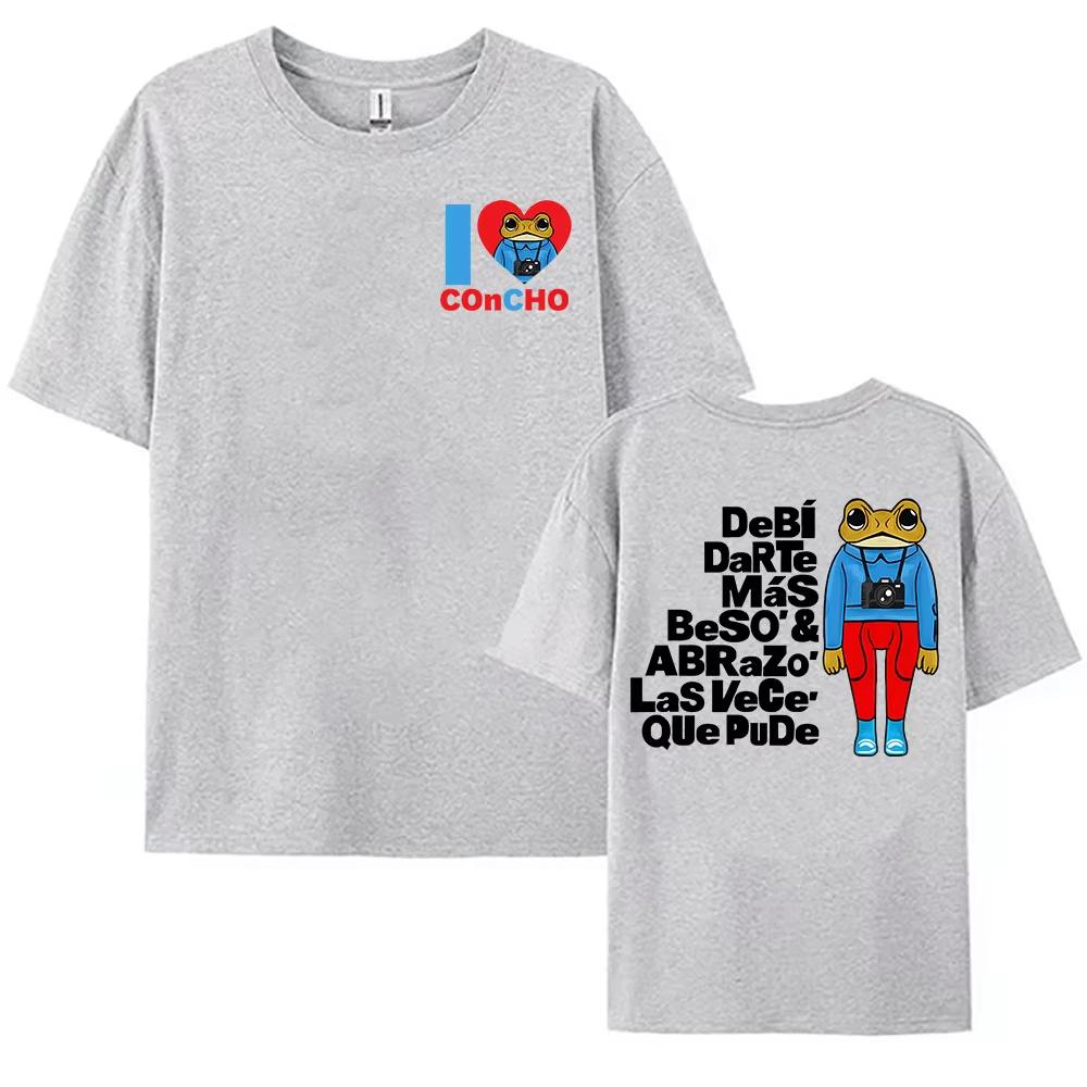 I Love Concho DTMF Printing T-shirt Bad Bunny Debí Tirar Más Fotos Tshirts 2025 Album Graphic Fashion Tee-shirt Women Clothes