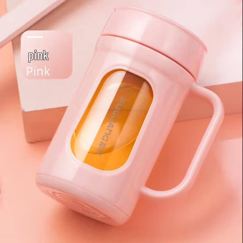 FUGUANG Clear Language Anti-Scald 480ml Glass Tea Mug with Handle