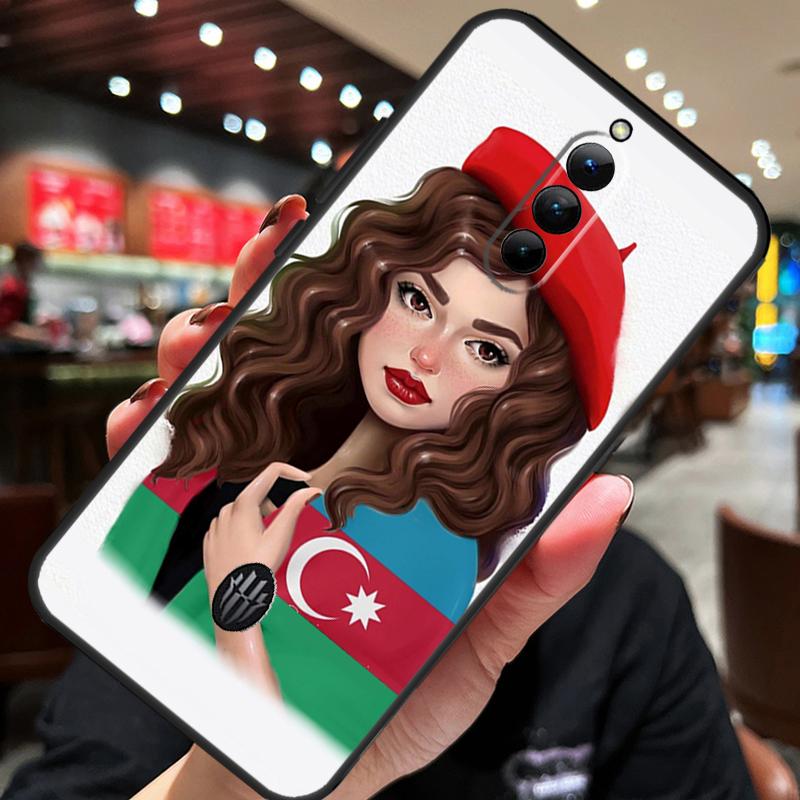 Dívčí pouzdro s vlajkou Ázerbájdžánu Pro ZTE Nubia Red Magic 11 10 8 9 8S 9S 10S Pro Plus 10 Air 5G 6R 6 7 6S 7S Pro Kryt