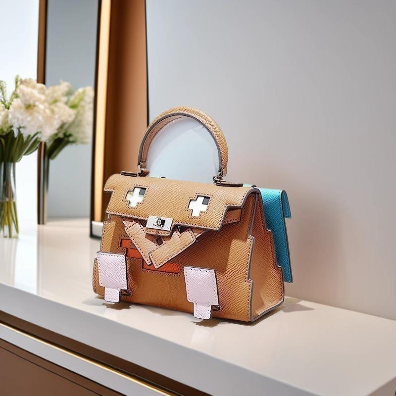 Little Red Book High-End Genuine Leather Mini Kelly Crossbody Handbag