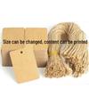 350g Kraft Paper Hang Tags with Hemp Rope for Holiday Labels & Bookmarks