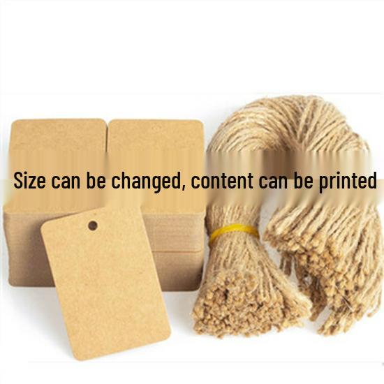 350g Kraft Paper Hang Tags with Hemp Rope for Holiday Labels & Bookmarks