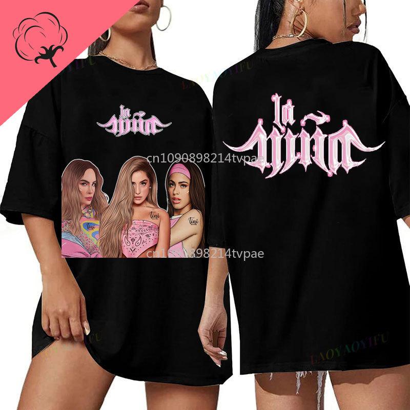 Lola Indigo Camiseta Two Side Printed World Tour T Shirt Camisa Fan Gifts Humor Spain Singer Cotton Oneck Fashion Top Clothes