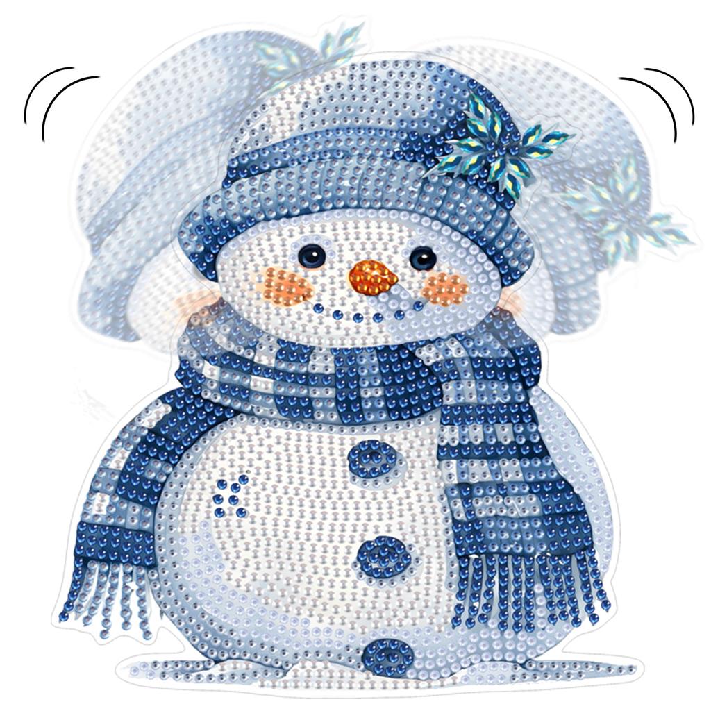 Acrylic Shaking Head Table Top Diamond Painting Ornament Kits Battery Powered Desktop Diamond Art Kits Bedroom Table Decoration