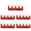 5pcs 600V 15A Dual Rows 5P Barrier Screw Terminal Rows 5P Barrier Block Fork Type 400V 15A 5P Terminal Strip