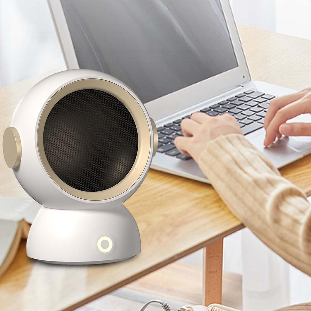 Kleiner elektrischer Raumheizer für den Innenbereich 1200W EU-Stecker für unter den Schreibtisch Robust Weiß