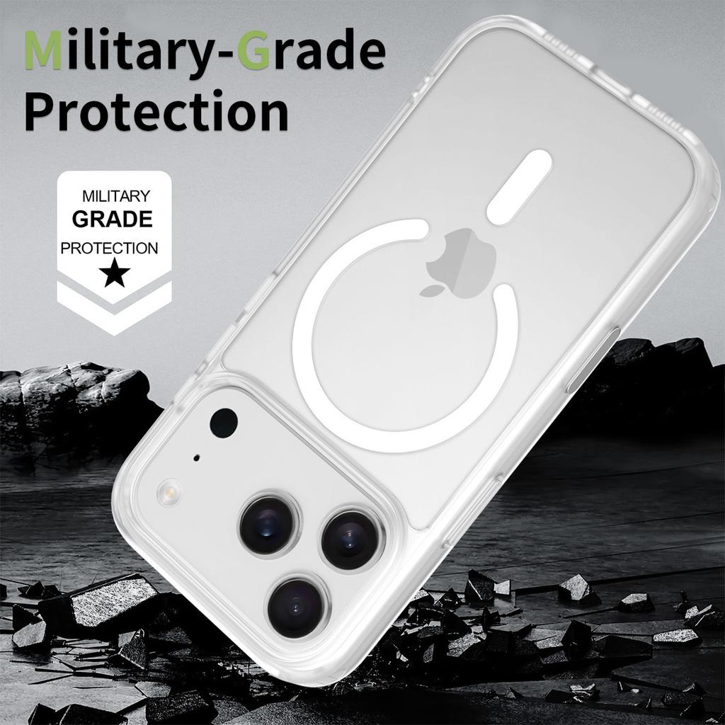 For Apple 17 Mobile Phone Case Frosted Translucent Magnetic with Camera Ai Button 16promax Anti-fall Protective Case