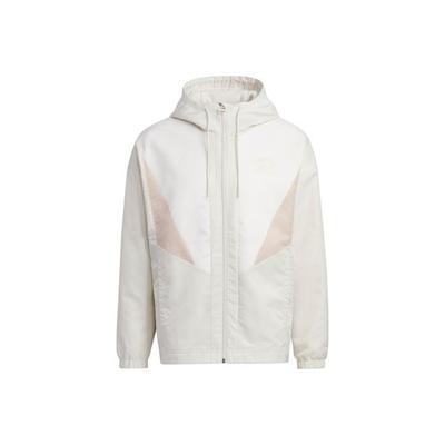 Colorblock Zipper Drawstring Hoodie Jacket Unisex Feldspar Brown