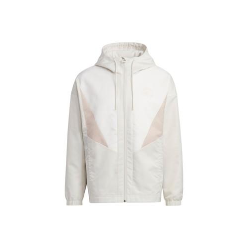 adidas Colorblock Zipper Drawstring Hoodie Jacket Unisex Feldspar Brown M коричневый/полевой шпат