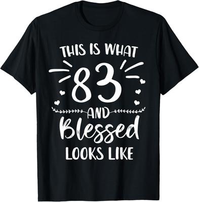 83 and Blessed 83rd Birthday Christian Cute Religious T-Shirt