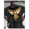 Men's Gothic "Pure Of Heart" Angel Graphic Tee, Retro Streetwear Oversized T-Shirt with Front & Back Print