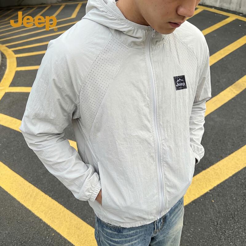 JEEP Men s Lightweight Perforated Sun Protection Hoodie M
