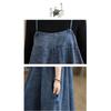 DIMANAF Women Plus Size Denim Dress Cottton Vintage Loose Casual Basic Dresses Maxi Long Dress Sleeveless