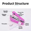 Small Size Portable Sewing Machine Easy One-Hand Operation Mini Sewing Machine  Needlework