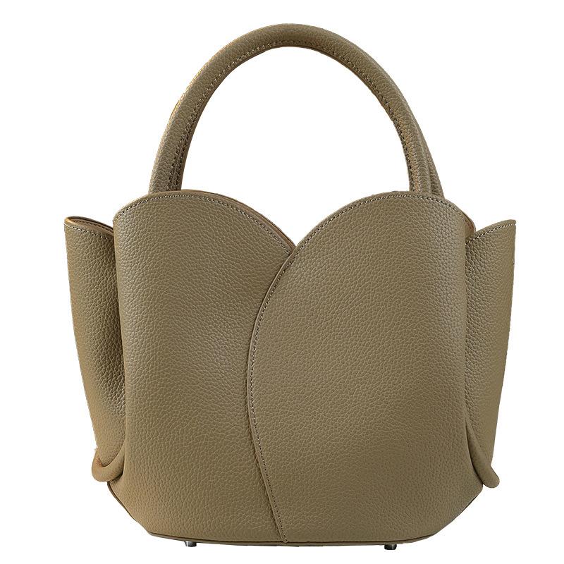 Solid Color, Simple and Atmospheric Handbag, Tulip Bag, Versatile Fashion, Mother and Child Bag, Business Commuting Women's Bag
