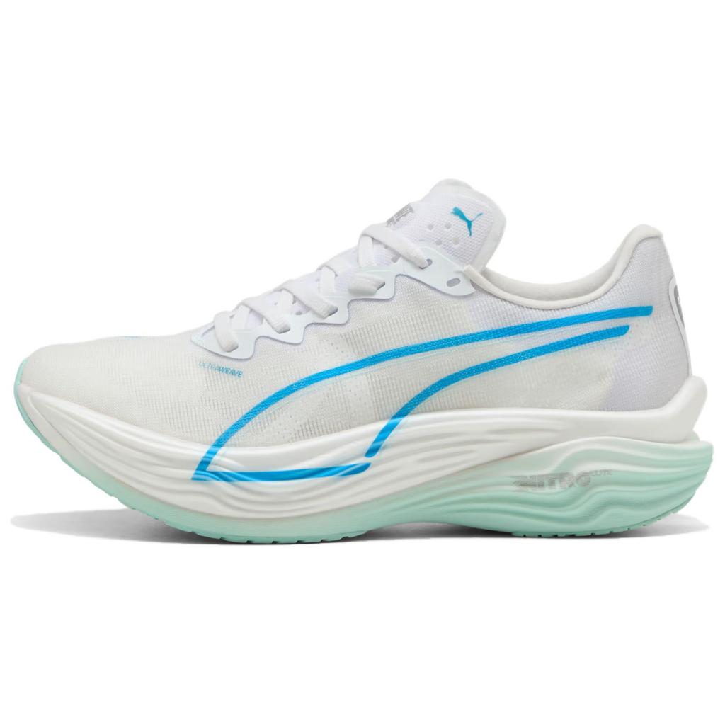 Puma Deviate Nitro Elite 3 Versatile Comfortable Durable Low-Top Casual Running Shoes Women Sneaker White Blue 309810-08