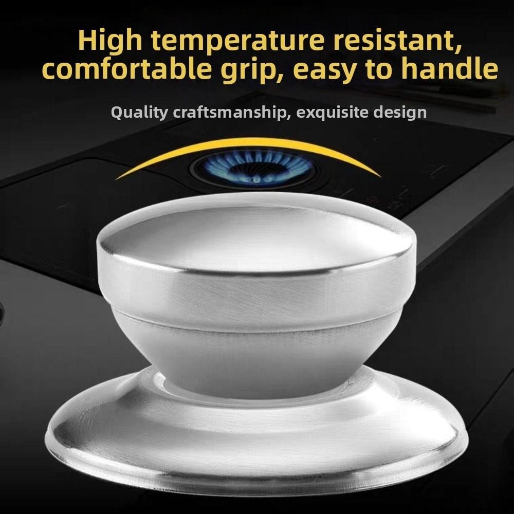 Durable Stainless Steel Pot Lid Holding Lifting Handle Heat Resistant Pan Lid Grip Replacement Knob Cookware Parts
