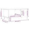 VidaXL Coffee Table White 90x50x40 Cm Engineered Wood 829484