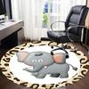 1 ks Kobercový podložka ElephantChair pro kancelář, Vnitřní protiskluzový omyvatelný koberec z polyesterových vláken, Podložka do kanceláře, Lze prát v pračce