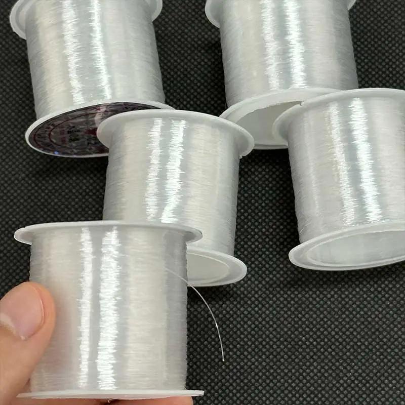 100M 0.2mm Elastische Schnur Kristallklarer Nylongarn für DIY Schmuckherstellung Halskette Armband Handwerk Perlenzubehör