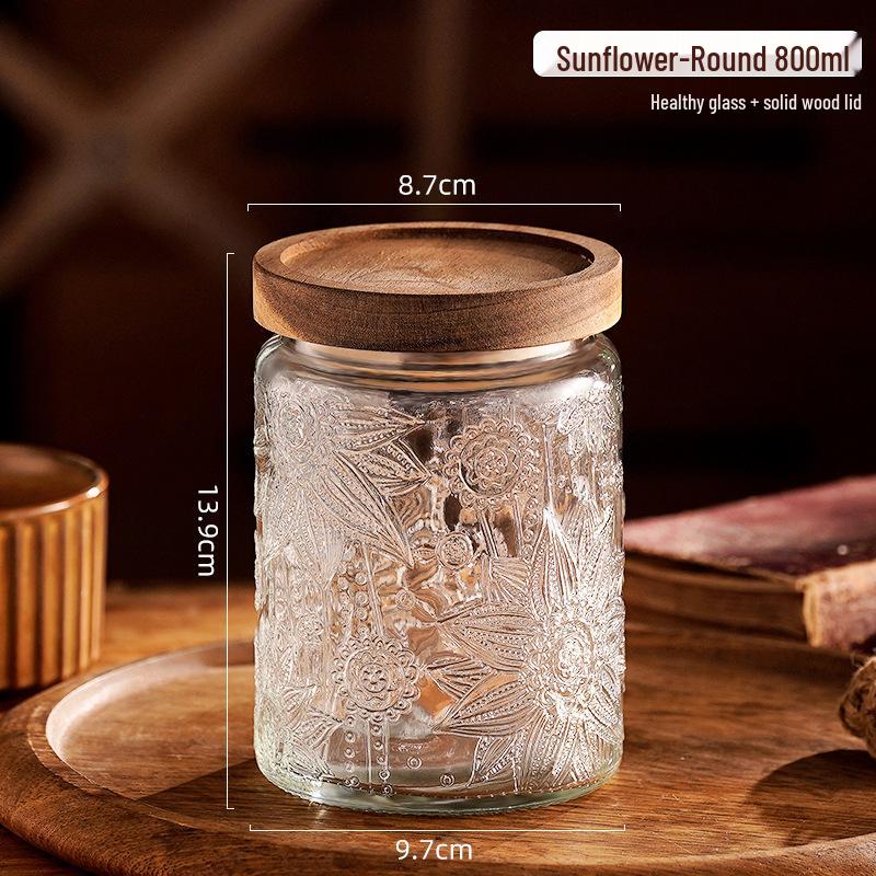 Luftdichtes Glasvorratsglas für Snacks, Trockenfrüchte, Tee, Zucker und Getreide