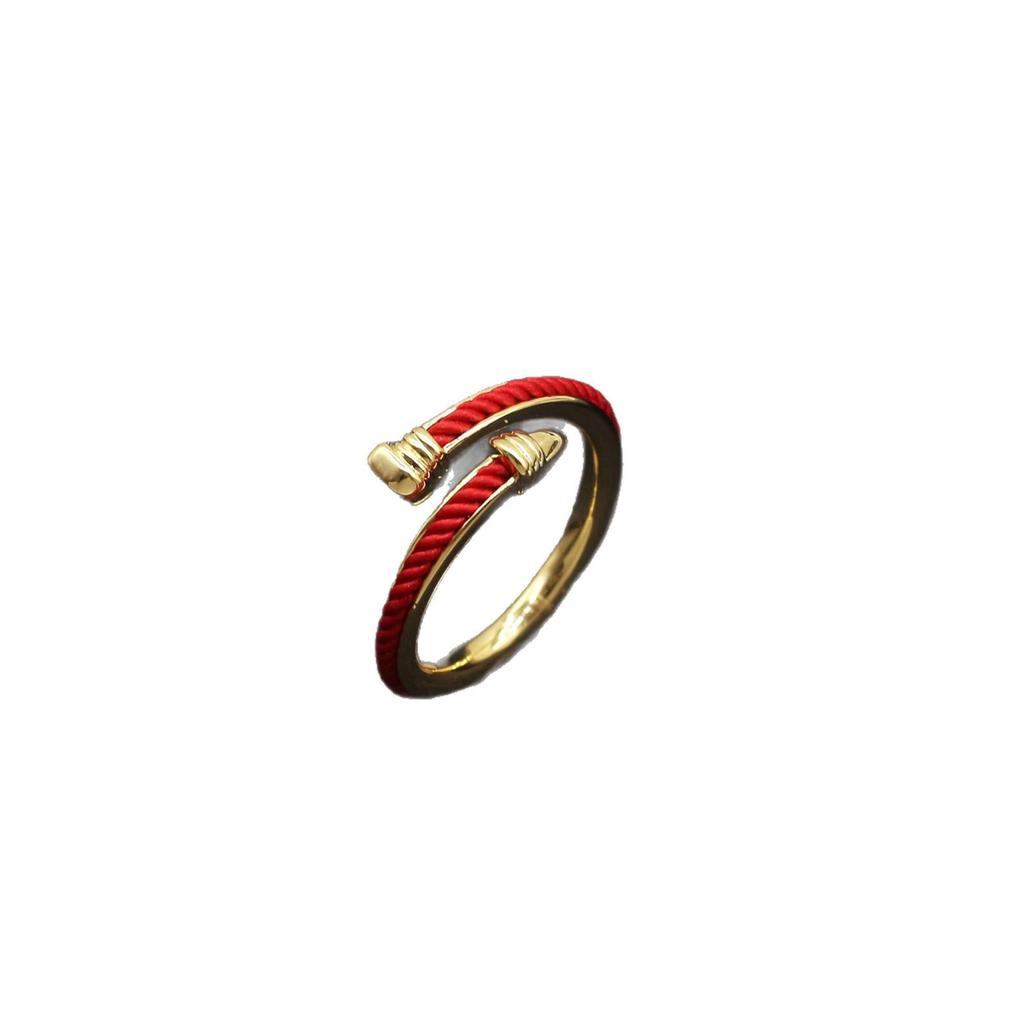 Zodiac Year Red String Nail Ring: Elegant and Unique High-End Design
