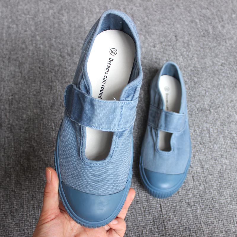 Japanese Mary Jane Women's Casual Slip-On Canvas Shoes - Fashionable and Comfortable