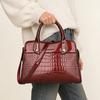 Tote Bag Crocodile Pattern Large Capacity Bag Women's Premium Texture Shoulder Bag Daily Commuting Crossbody Bag