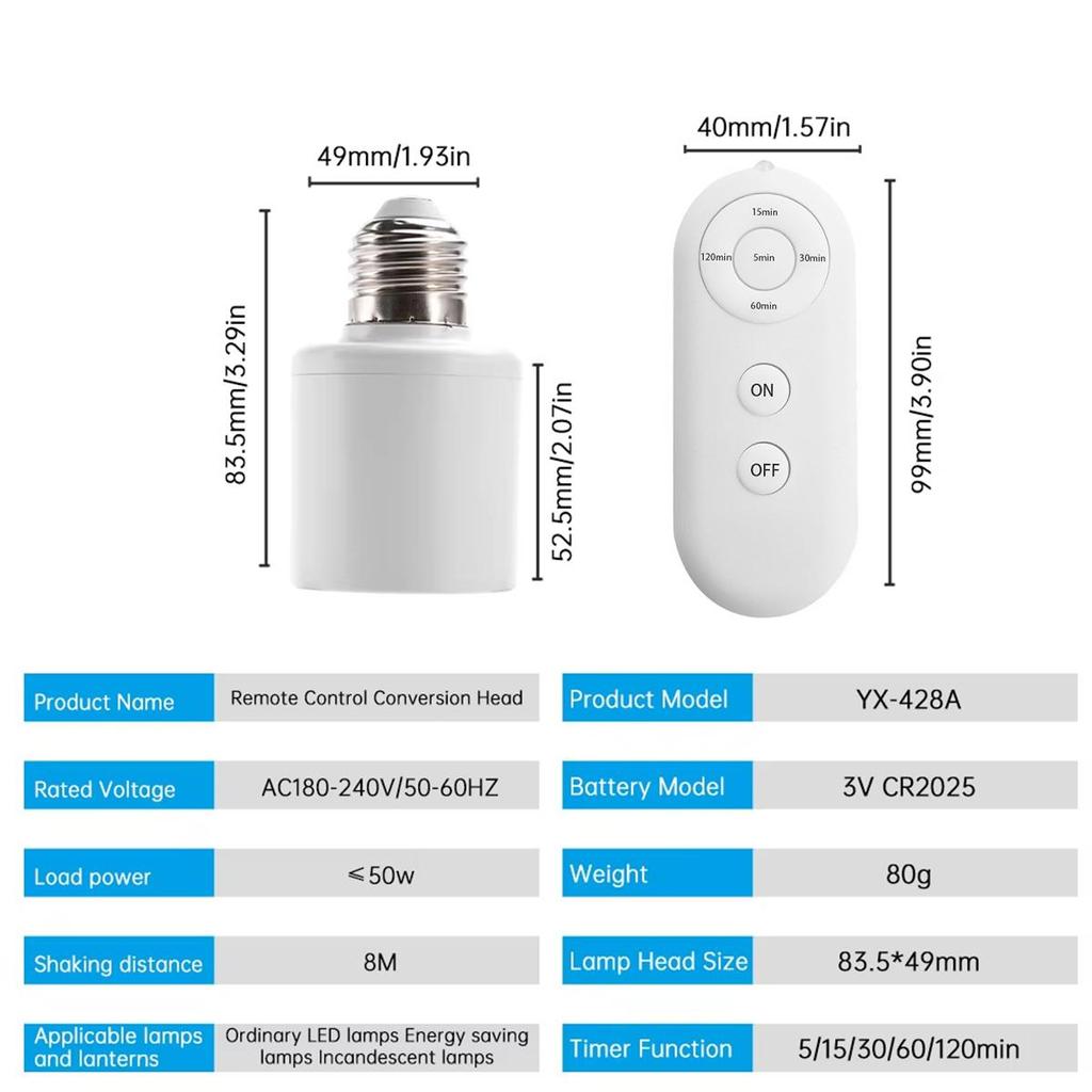 E27 Lamp Holder 85-265v Living Room Light Wireless Bulb Socket Sound Voice Control Remote Multi Timer Smart Radar Sensor Switch