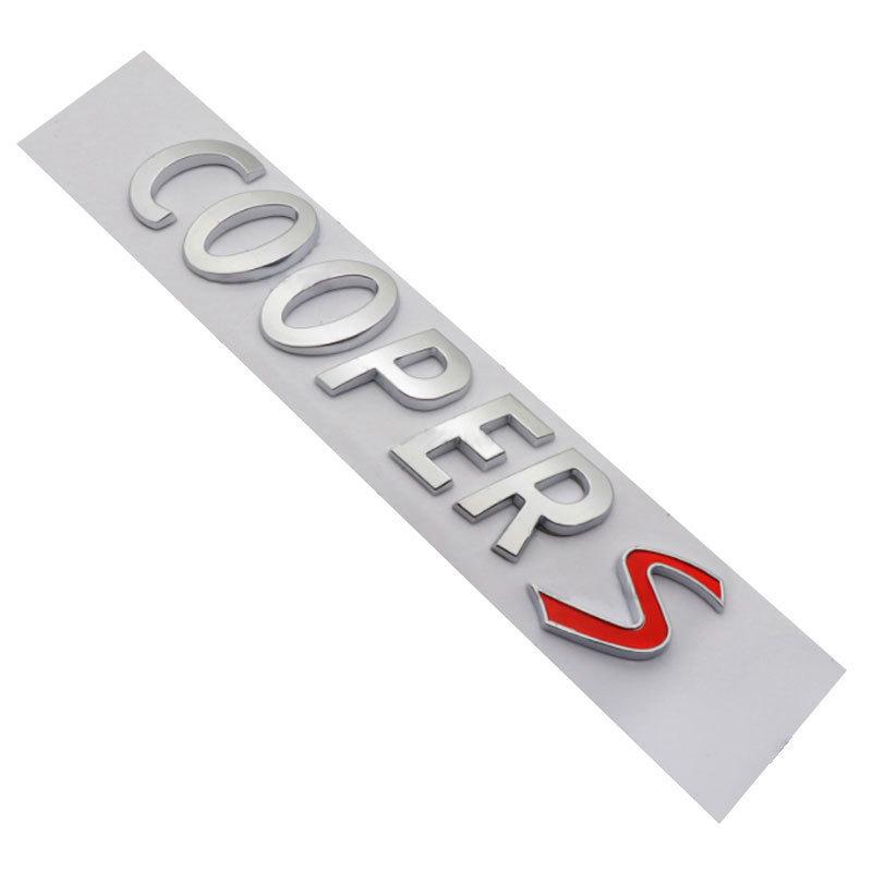 Black 3D Electroplated CooperS Emblem for BMW MINI Rear
