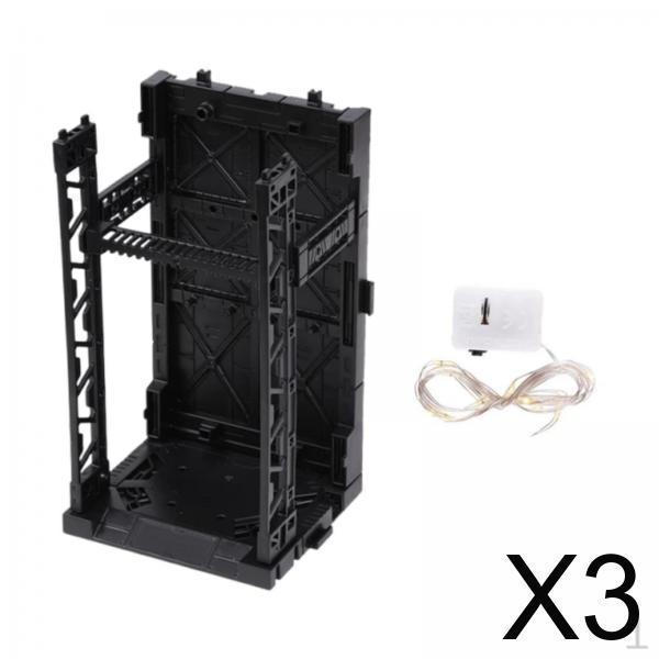 3x Interlocking Display Base Model Stand Housewarming Gift Lightweight Stage Character Doll