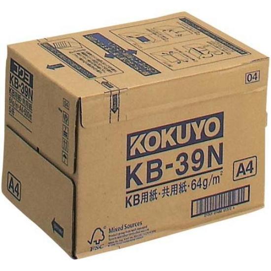 

Бумага для копирования KOKUYO A4 Белизна 80% Толщина бумаги 0,09 мм 2500 листов (500 х 5) FSC сертифицирован KB-39N